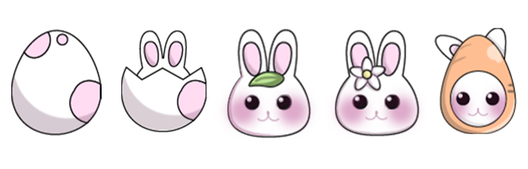 토끼 모양 구독뱃지 이미지 1